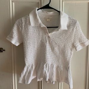 Peplum collared shirt